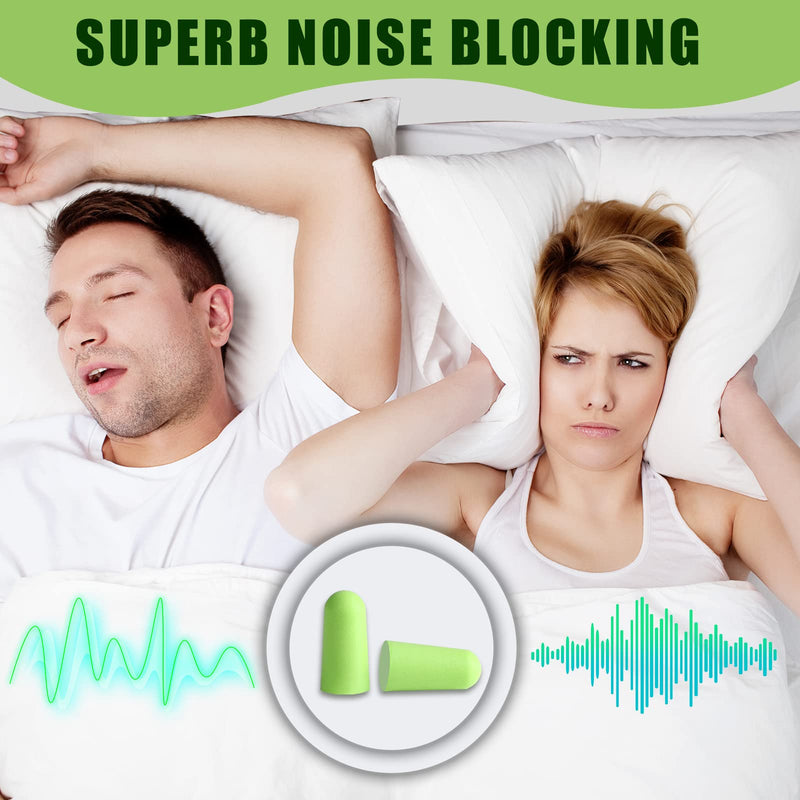 Aiqinu Ear Plugs For Sleeping, Hearing Protection Ear Plugs 60 Pairs 38 Db Snr, Super Soft Foam Ear Plugs, Noise Protection Ear Plugs Ideal For Snoring, Learning, Travel, Concerts - NewNest Australia