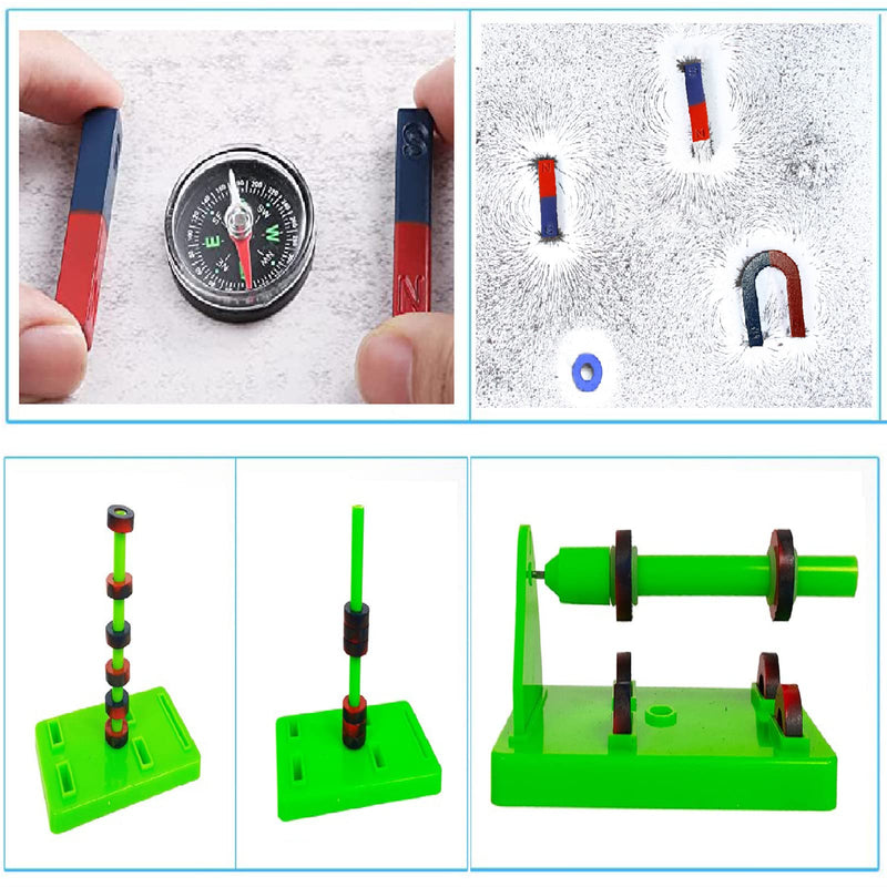 Labs Junior Science Magnet Set for Education Science Experiment Tools Icluding Bar/Ring/Horseshoe/Compass Magnets - NewNest Australia
