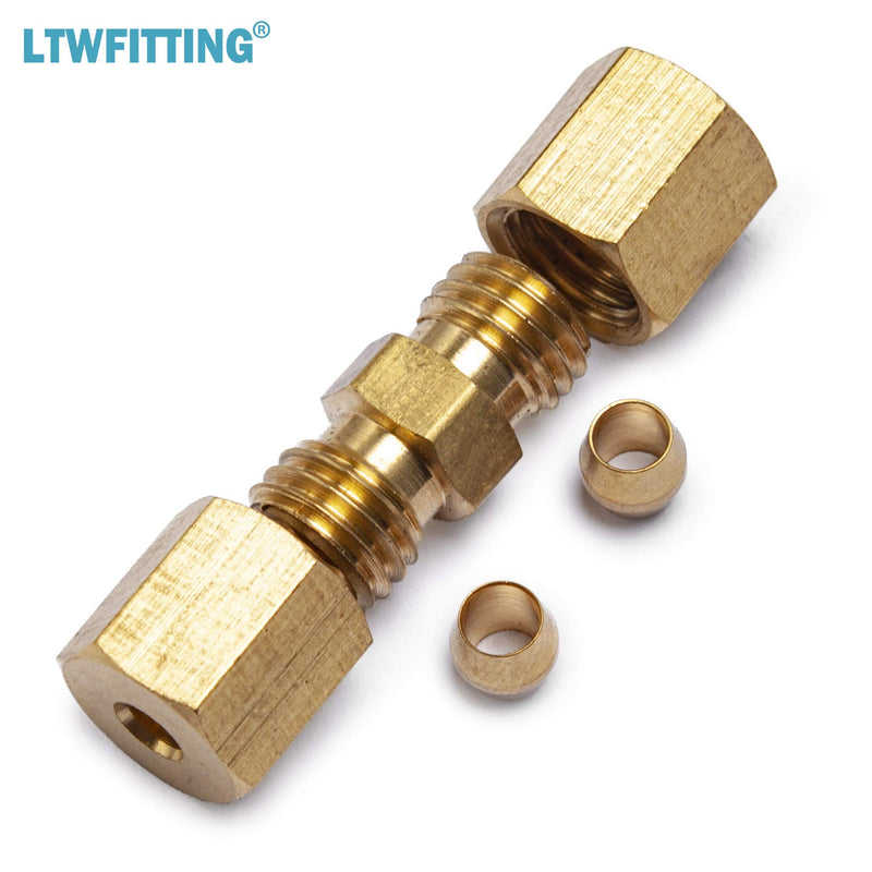 LTWFITTING 1/8-Inch OD Compression Union,Brass Compression Fitting(Pack of 30) - NewNest Australia