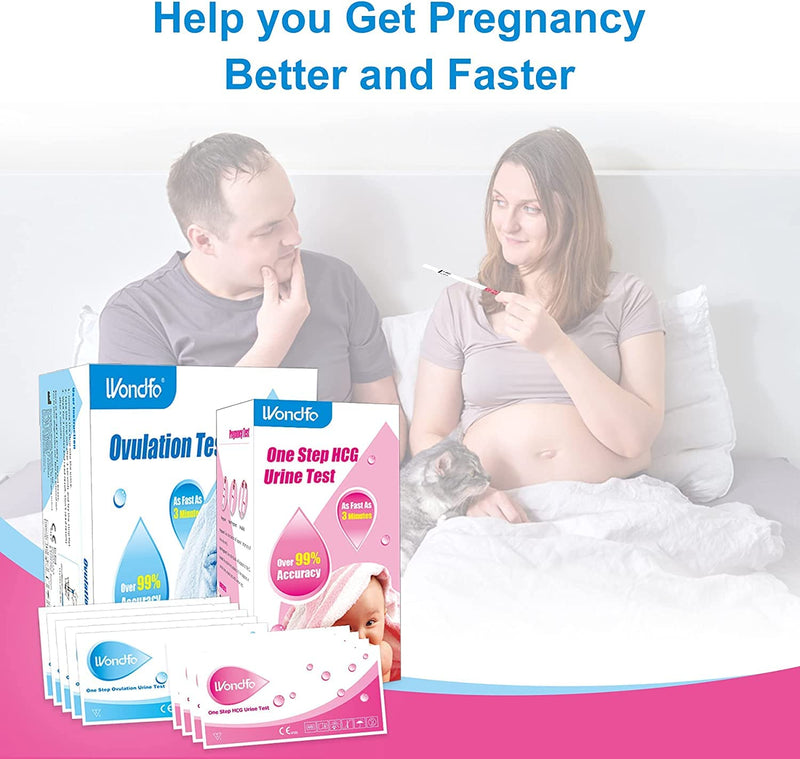 Wondfo Ovulation Test x 50 Pregnancy Test x 20 Ultra Early Test Sensitivity of 10 mIU/ml Pregnancy Test Strips Quick Detection OPK Pack of 70 (Pack of 1) - NewNest Australia