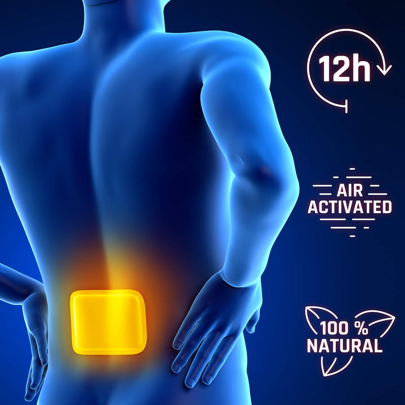 TerraTherm heat patches back, neck and shoulders - 12 hours of pleasant deep warmth, back warmer - body warmer self-adhesive and air-activated - 10 pieces - NewNest Australia