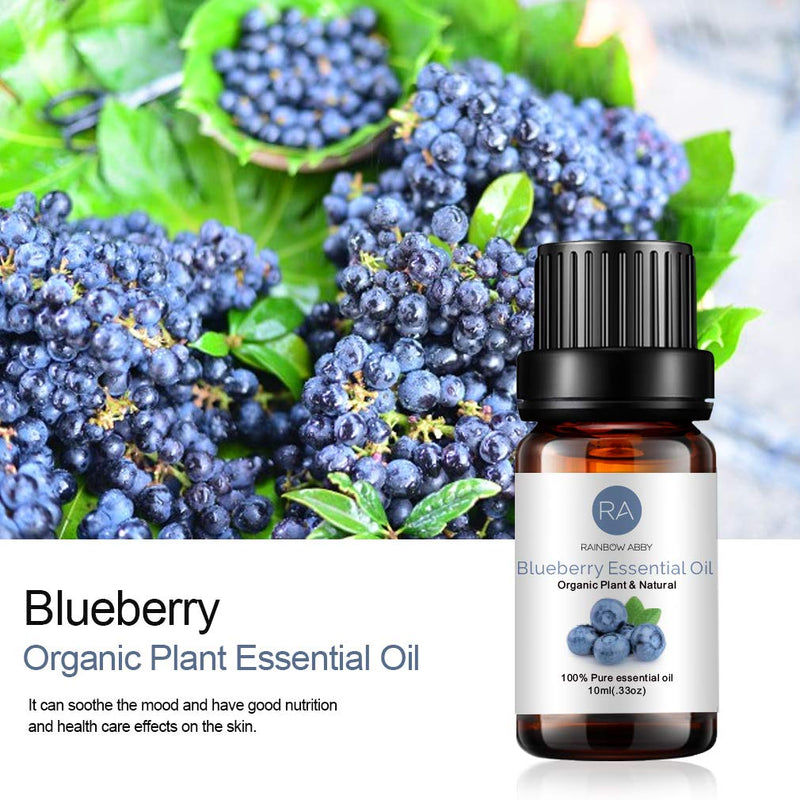 Blueberry Essential Oil 100% Pure Oganic Plant Natrual Flower Essential Oil for Diffuser Message Skin Care Sleep - 10ML Blueberry - NewNest Australia