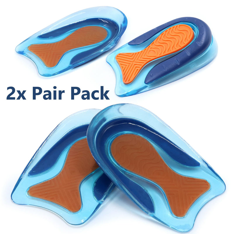 Medipaq Posture Correcting Gel Heel Cushion Pads for Women & Men - 2 Pairs of Large (UK 7-12) Gel Heel Insoles - Heel Support for Plantar Fasciitis - Gel Heel Pads for Plantar Fasciitis L (Pack of 2) - NewNest Australia