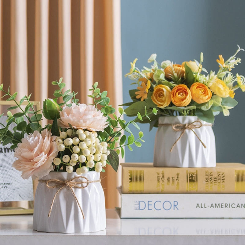Dried Flowers Vase Concrete Flower Pot Silicone Mold Succulent Plants Cement Plaster Clay Mold Candle Jar/Pen Container Mould Home Decor - NewNest Australia