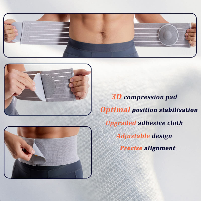 Umbilical Hernia Belt for Men and Women - Abdominal Support Binder with Compression Pad - Navel Ventral Epigastric Incisional and Belly Button Hernias Surgery Prevention Aid M - NewNest Australia
