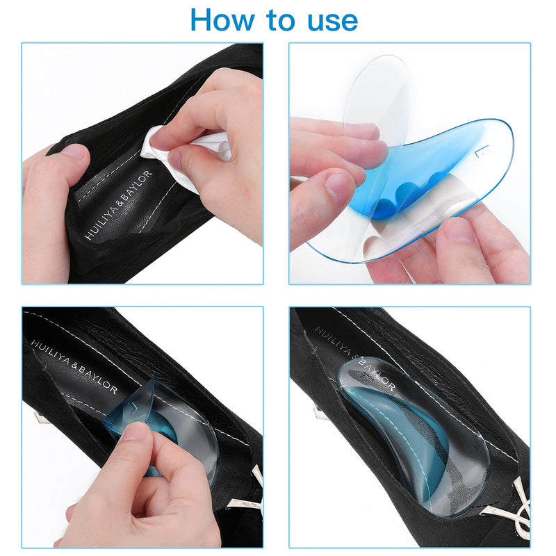 Pufeuoo 5 Pairs Gel Arch Support Insoles, Gel High Heel Inserts Cushion Pads, Silicone Orthotic Arch Support Insoles for Women Men Orthopedic Flat Feet, Plantar Fasciitis and Fallen Arches - NewNest Australia