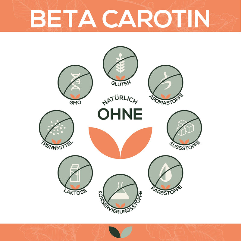 Beta carotene from algae 50,000 IU vitamin A per capsule | 120 capsules | High dosage | made from Dunaliella salina algae and carrot extract | good bioavailability and tolerability | Vegan - NewNest Australia