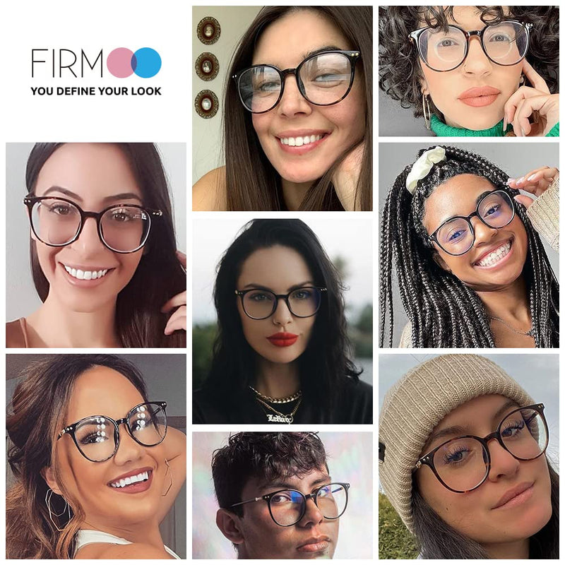 Firmoo blue light filter glasses without prescription for women/men, anti blue light UV protective glasses, TR full-rim glasses against eye strain, anti-reflective nerd glasses black 0.0x - NewNest Australia