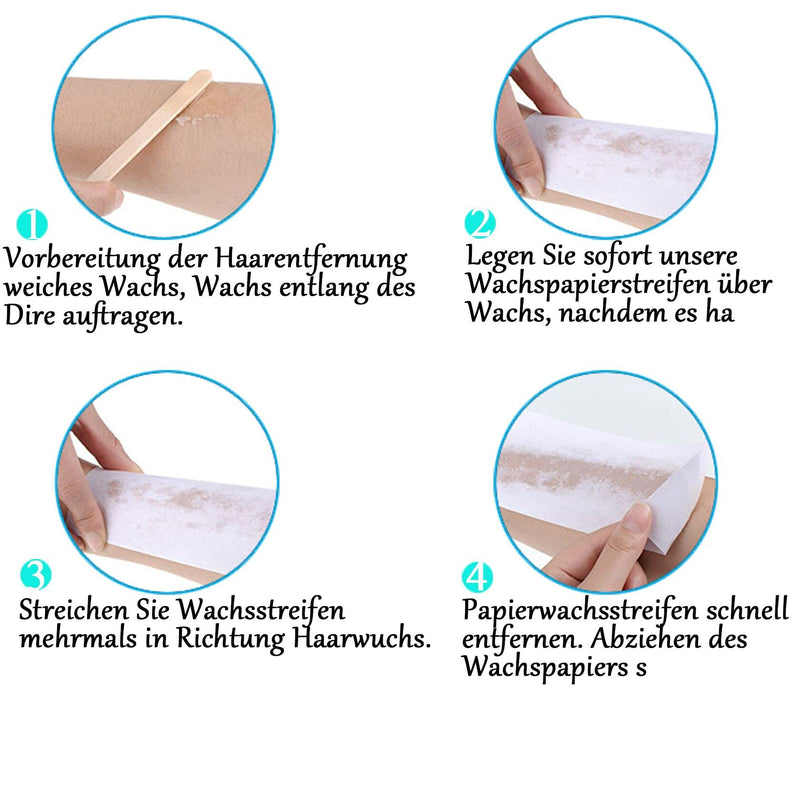 Pack of 200 fleece strips for warm wax and sugar paste wax strips fleece wax strips bikini wax strips for any type of depilation on the leg, chest, back, intimate area and face (7 x 20 cm) 1 piece (pack of 4) - NewNest Australia
