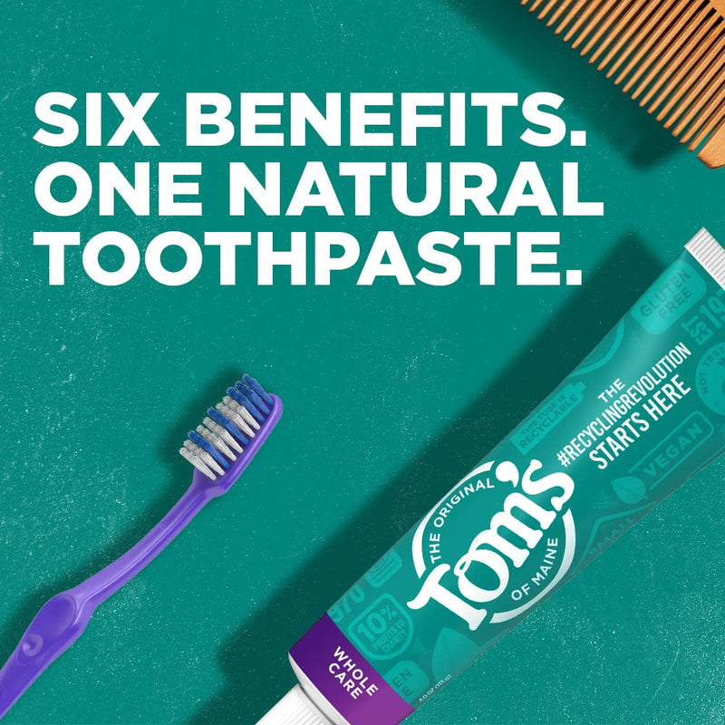 Tom's of Maine Whole Care Natural Toothpaste with Fluoride, Cinnamon Clove, 4 Ounce (Pack of 3) 4 Ounce (Pack of 3) - NewNest Australia