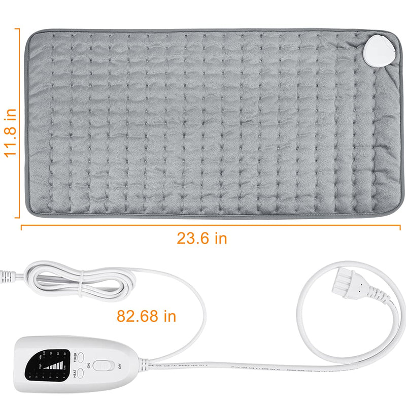Heating Pad, Electric Heat Pad for Back Pain and Cramps Relief - Electric Fast Heat Pad with 6 Heat Settings -Auto Shut Off- Machine Washable 12" x 24" 30.48x60.96 cm (Pack of 1) - NewNest Australia
