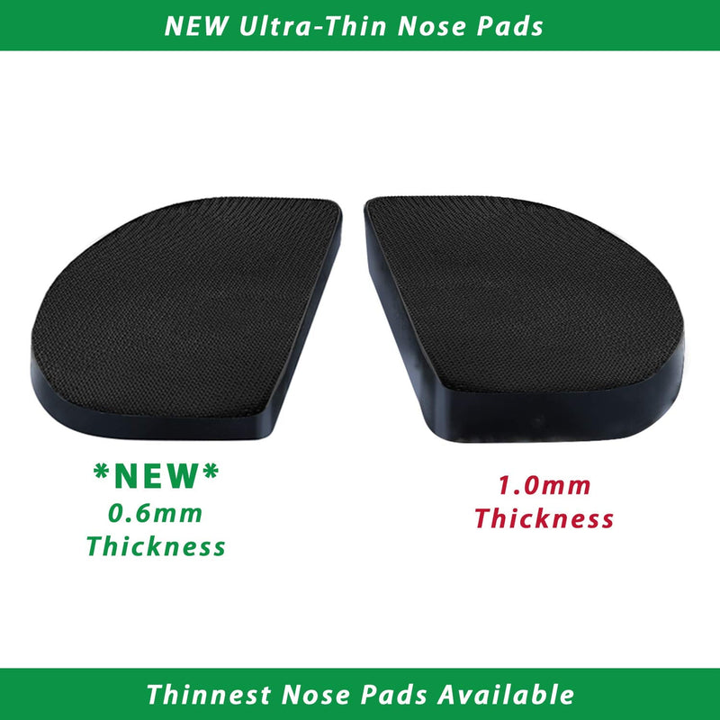 Setex Gecko Grip Ultra-Thin 0.6mm Anti Slip Eyeglass Nose Pads, (5 Black Pair) USA Made, Innovative Microstructured Fibers, 0.6mm x 7mm x 16mm 5 Pair Black Nose Pads - NewNest Australia