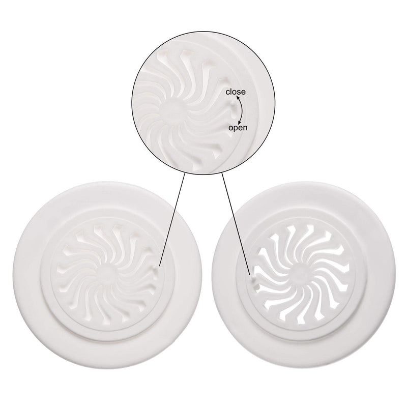 uxcell Round Vent Cover, ABS Plastic Adjustable Air Vent Cover White for 2.4" - 2.8" Diameter Hole 4pcs 2.4" - 2.8" - NewNest Australia