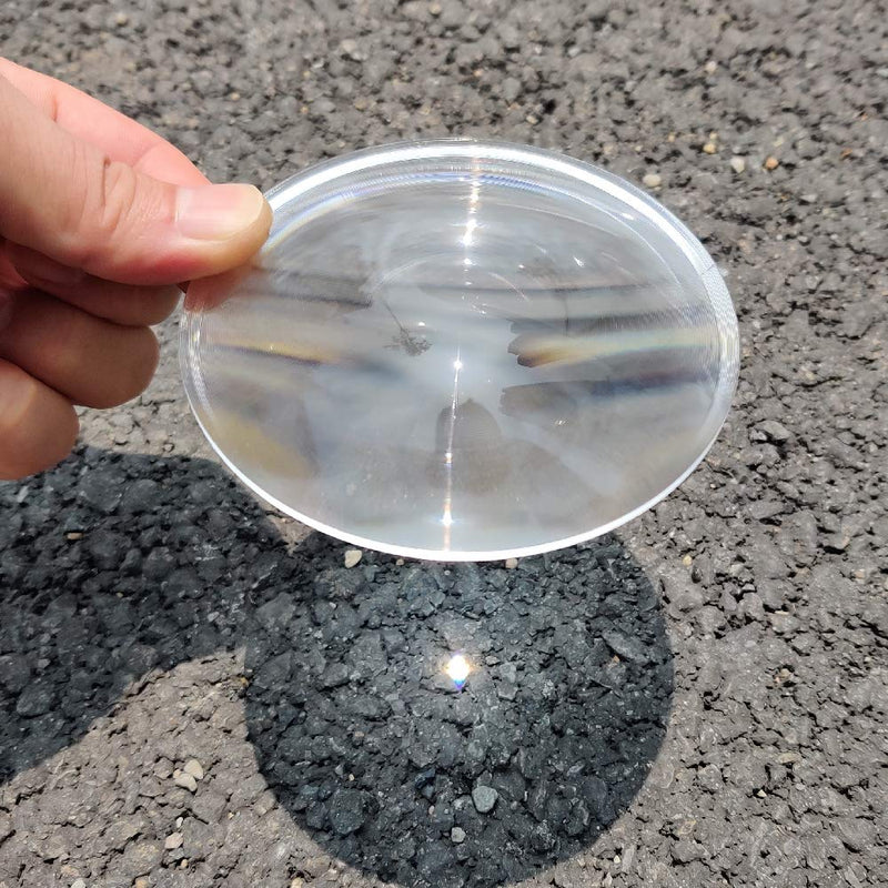 Fresnel Lens, Diameter 100mm (4''), Focal Length 50mm, Acrylic Lens (not Glass), for Physics Classroom,Solar Heating,Magnifiying. (Focal Length 50mm) - NewNest Australia