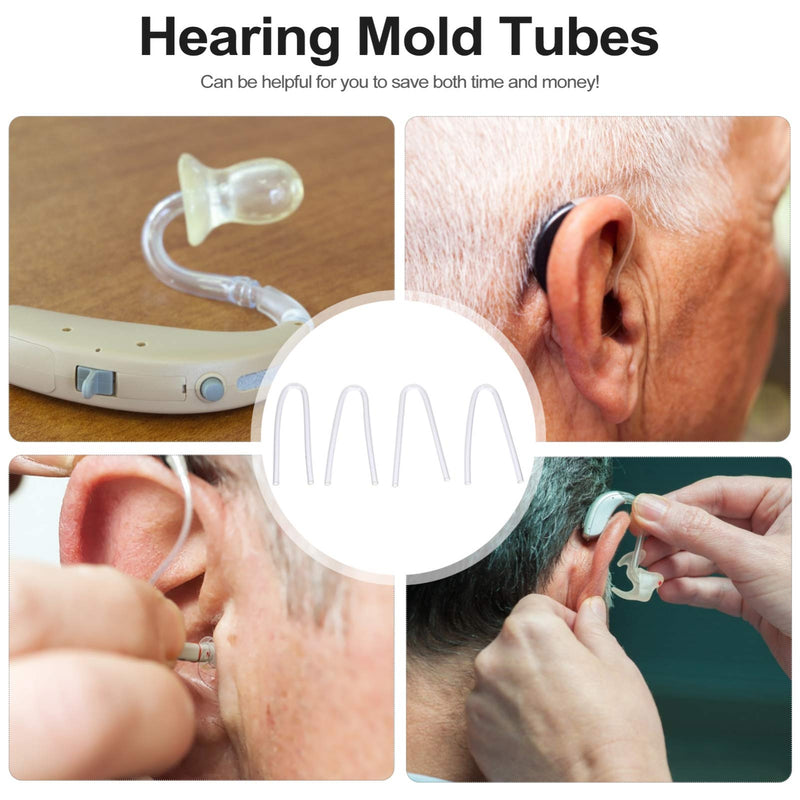 Ukcoco Bte Ear Shape Hearing Aid Tubes - Pack Of 4 Transparent Tube Interchangeable Bte Hearing Aid Ear Shape Tube Pvc Hose Ear Shape Tube For Hearing Aid Ear Shape Diy - NewNest Australia