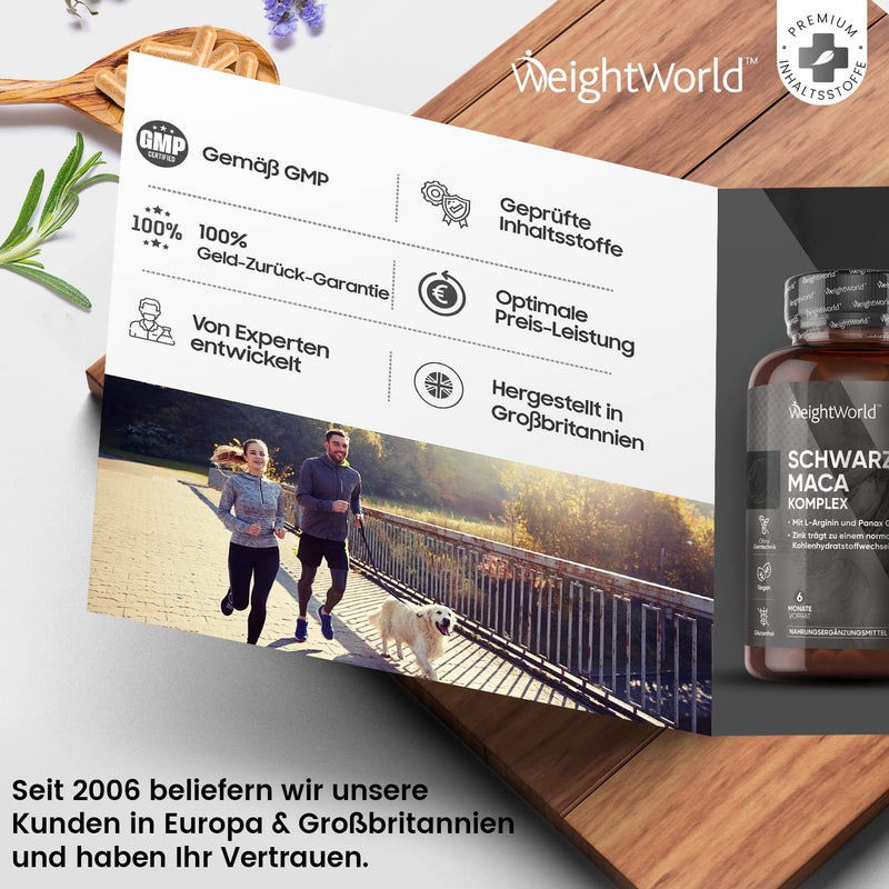 Maca Black 5000 mg - 180 Vegan Maca Capsules - Black Maca Complex with Panax Ginseng, L-Arginine, Black Pepper & Zinc - 6 Months Supply - Maca Root Extract 100:1 - Peruvian Ginseng - NewNest Australia