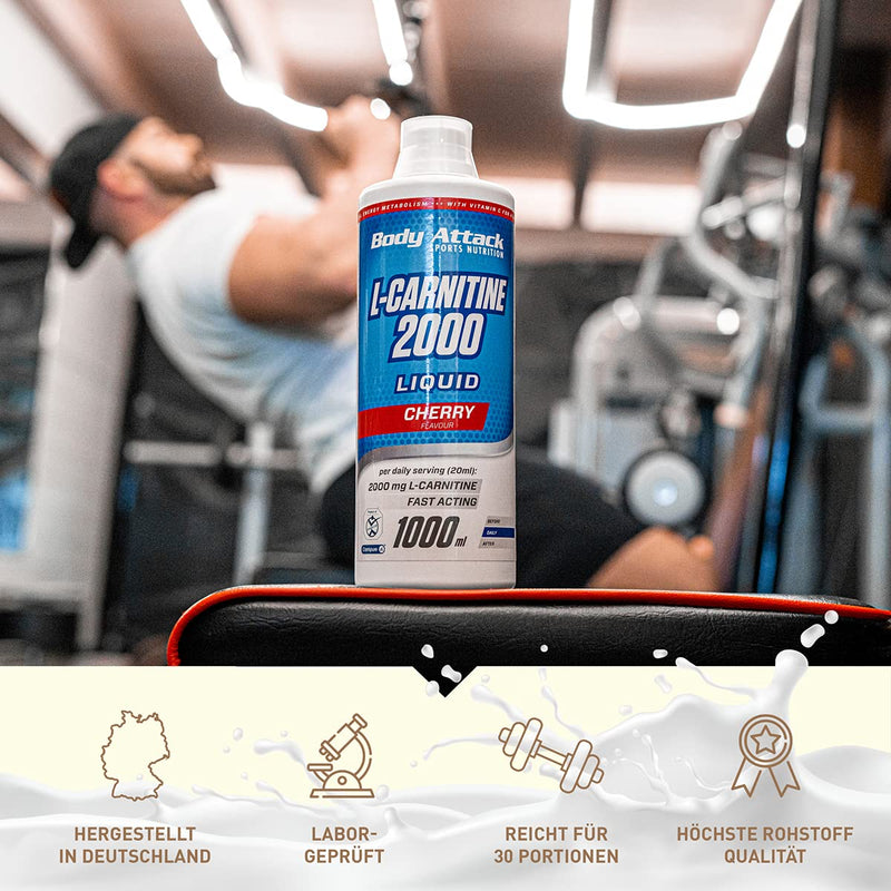 Body Attack L-Carnitine Liquid, Orange, Pack of 1 (1x 500 ml) - NewNest Australia