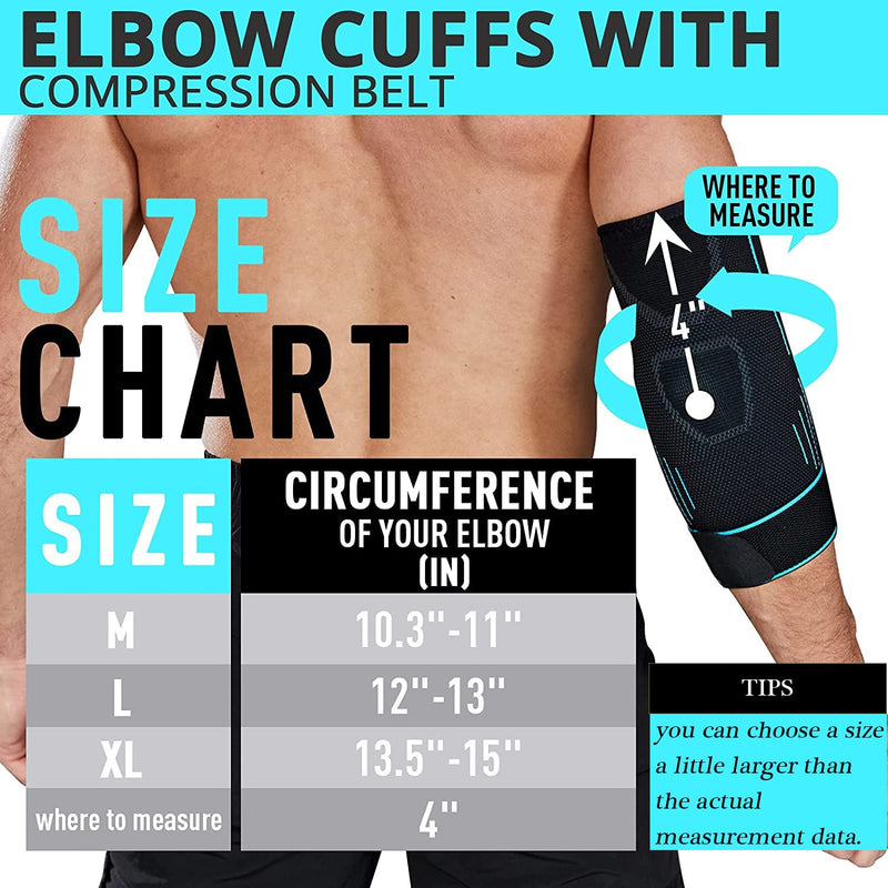 Milaiun Elbow Bandage 2 Pieces, Elbow Bandage 100% Non-Slip With Strap, Elbow Support, Elbow Pads For Women, Men, Golfer'S Arm, Tennis Elbow, Sports, Tennis, Weight Sports, Golf - NewNest Australia