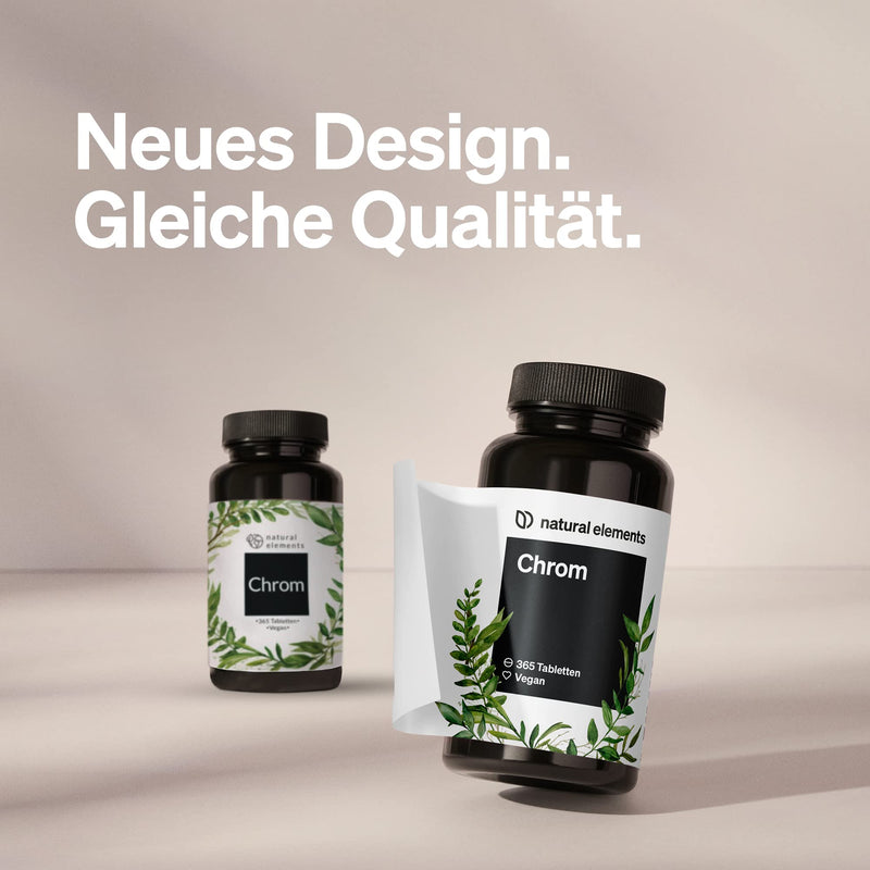 Chromium from Chromium Picolinate - high dose 200 mcg chromium per tablet - 365 tablets - vegan, without additives - produced in Germany & laboratory tested - NewNest Australia