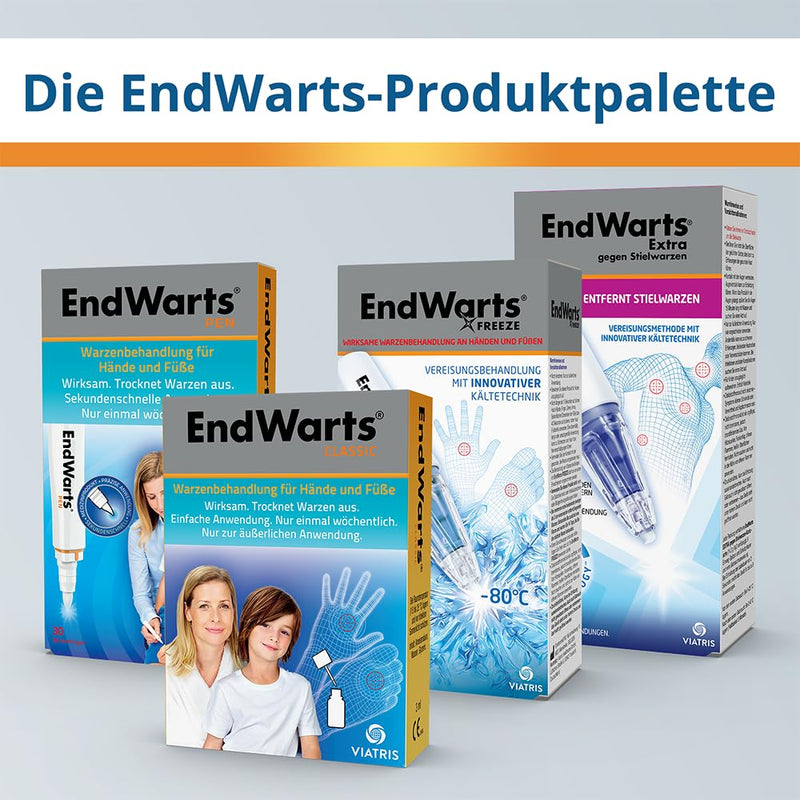 EndWarts FREEZE: Treat warts & plantar warts, icing agent for treating stalked warts on hands, arms & feet, 7 disposable tips - NewNest Australia