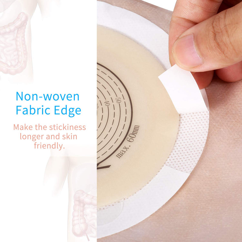 KONWEDA 10 PCS Colostomy Bags with Clamp Closure, Ostomy Supplies,One Piece Drainable Ostomy Colostomy Pouch for Ileostomy Stoma Care, Cut-to-Fit - NewNest Australia