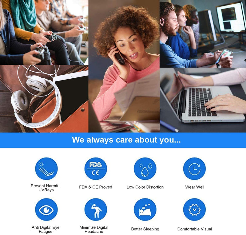 Sangaimei Blue Light Filter Glasses Square Blue Light Safety Glasses For Women Blue Light Filter Blocking Blue Light From Pc, Metal Glasses With Blue Light Filter (Gold) - NewNest Australia
