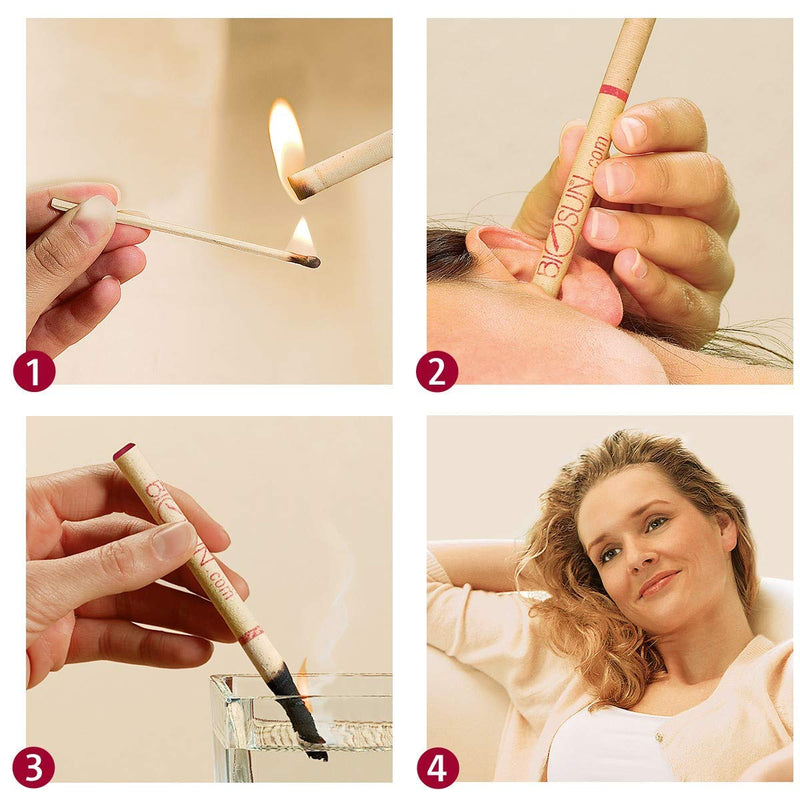 Pack of 10 (5 pairs) original BIOSUN traditional ear candles/ear candles with safety filter. With the magical scent of honey, sage and chamomile 10 pieces - NewNest Australia