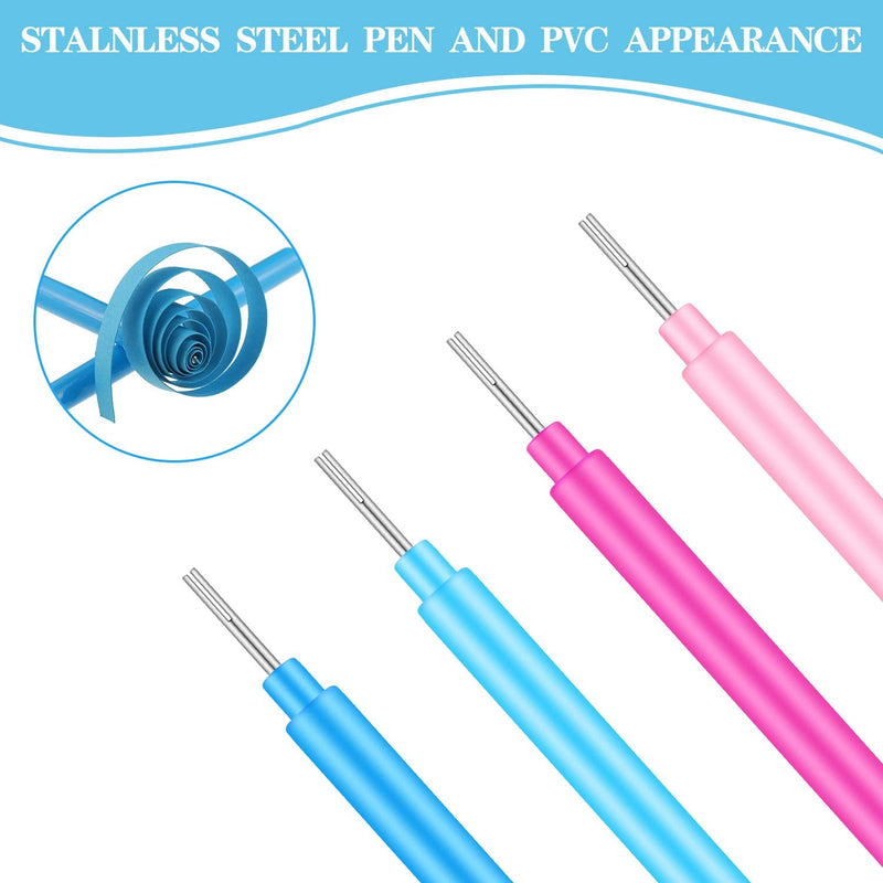 Paper Quilling Tools Rolling Curling Quilling Needle Pen DIY Cardmaking Paper Quilling Pen for Art Craft Handmade Tools, 4 Colors (12 Pieces) 12 - NewNest Australia