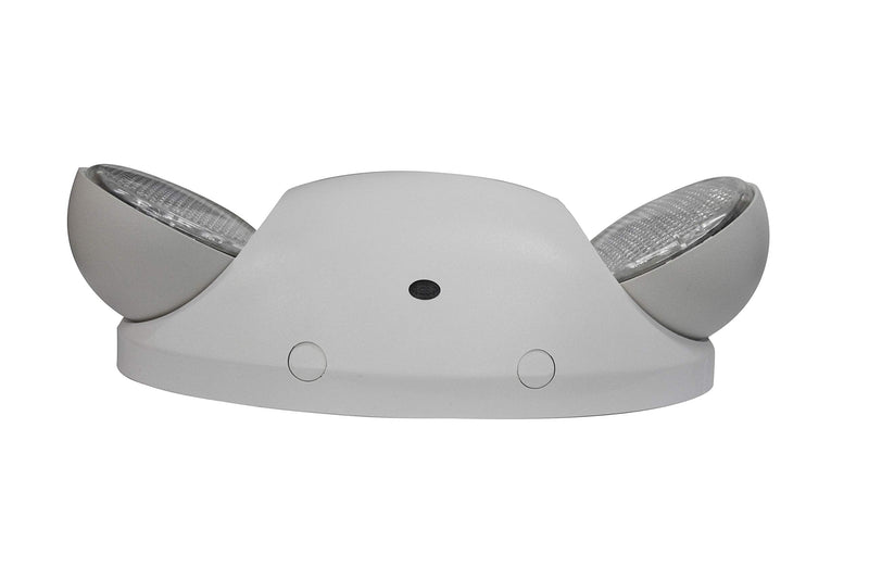 LIT-PaTH LED Emergency Exit Lighting Fixtures with 2 LED Bug Eye Heads and Back Up Batteries- US Standard Emergency Light, UL 924 and CEC Qualified, 120-277 Voltage (White, 1-Pack) White - NewNest Australia