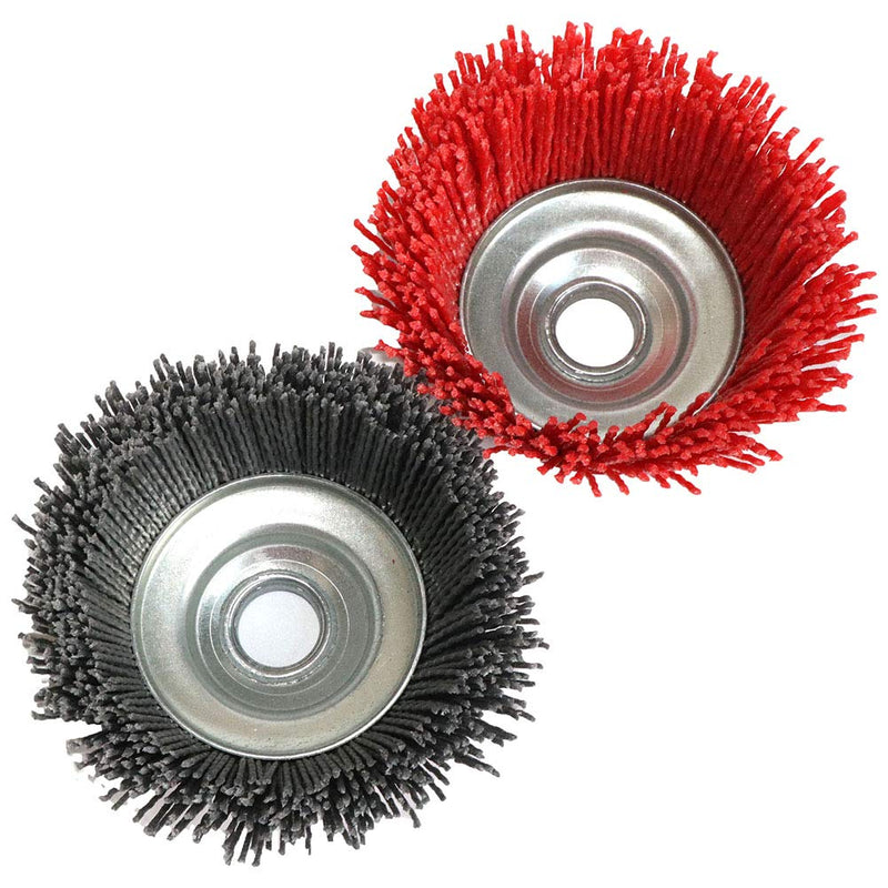 FPPO 2PCS 4" Inch Abrasive Wire Nylon Cup Brush for Angle Grinder, for Cleaning Polishing Deburring - NewNest Australia