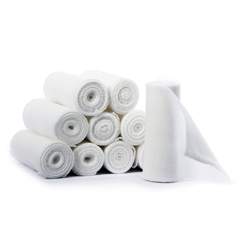 MED PRIDE Conforming Gauze Rolls First Aid Rolled Stretch Bandages for Wounds & Injuries – Disposable Nonsterile Body Wrap Dressing for The Knee, Ankle, Hands, Wrist, White (3''x 4.1 yd) 3" X 4.1yds - NewNest Australia