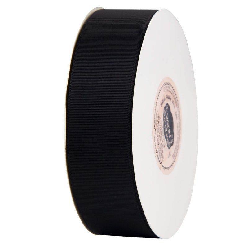 VATIN 1-1/2" Solid Black Grosgrain Ribbon Spool -50 Yards, Great for Sewing, Gift Wrapping, Hair Bows, Flower Arranging, Home Decorating 1-1/2" x 50 Yards - NewNest Australia