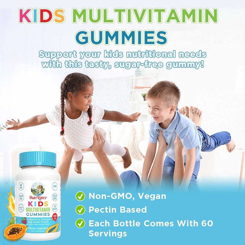 Kids Vitamins | Sugar Free | 2 Month Supply | Kids Multivitamin Gummies Made with Organic Ingredients | Multivitamin for Kids Gummy for Immune Support | Vegan | Non-GMO | Gluten Free | 60 Count - NewNest Australia