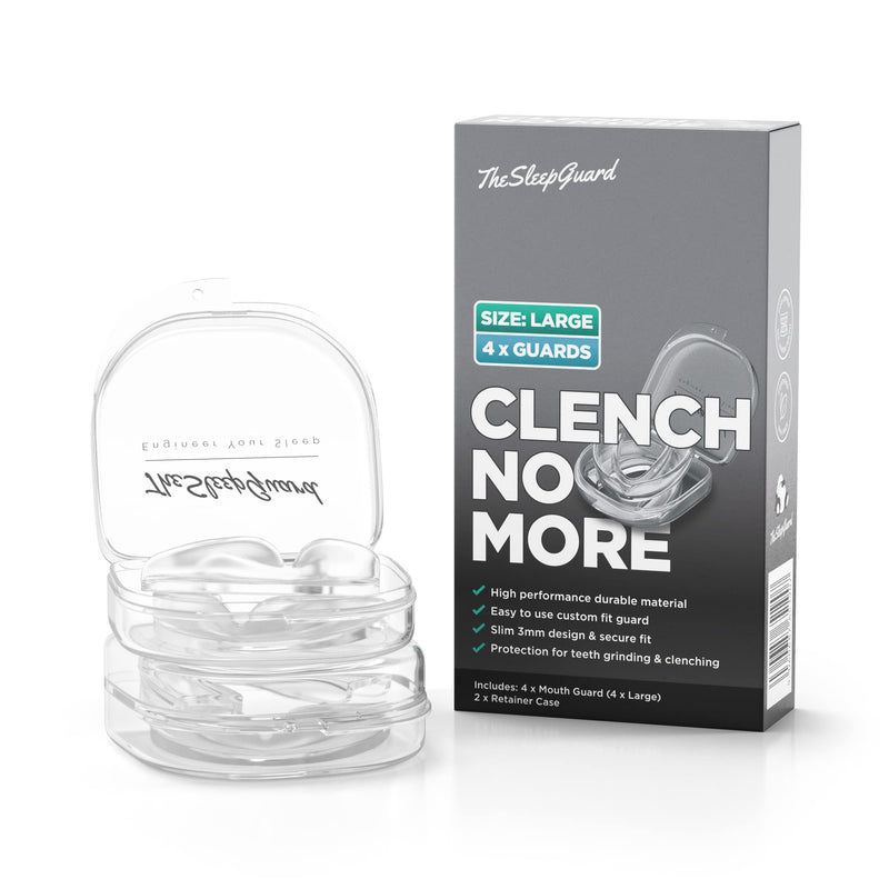 TheSleepGuard Mouth Guard for Teeth Grinding [Pack of 4, Large] Best Gum Shield for Grinding Teeth & Clenching at Night | Mouth Guard for Sleeping, Bruxism & TMJ Relief | Night Guard for Adults - NewNest Australia