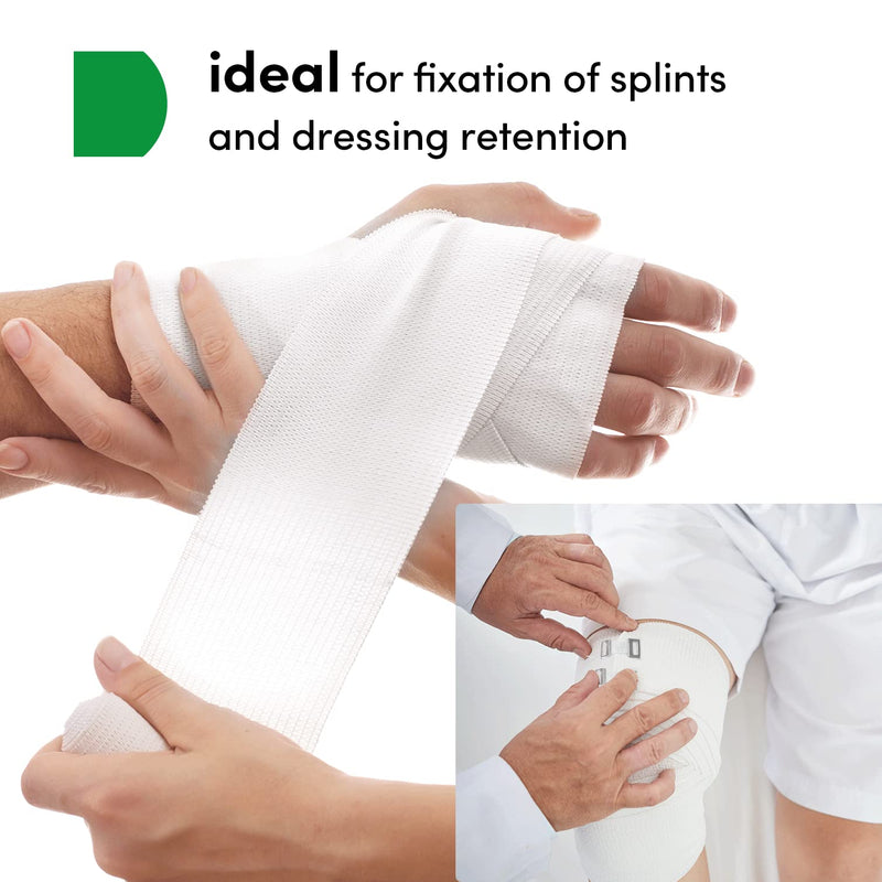 Medrull Pack Of 2 Permanently Elastic Universal Bandages 8 Cm X 4 M Elastic Light Bandage ‚ Universal Bandage With 2 Clips ‚ Stretched, Breathable, Elastic, 2 Pieces Box - NewNest Australia