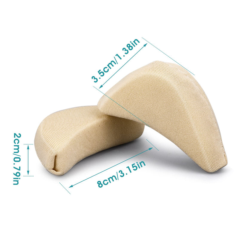 WLLHYF 2 Pairs Soft Sponge Adjustable Shoe Filler， Big Toe Plug Foot Brace Shoe Pads Unisex Shoe Too Big Inserts for High Heel Women Relief Foot Pain Reusable Make Big Shoes Fit Skin+black-2 Pairs - NewNest Australia