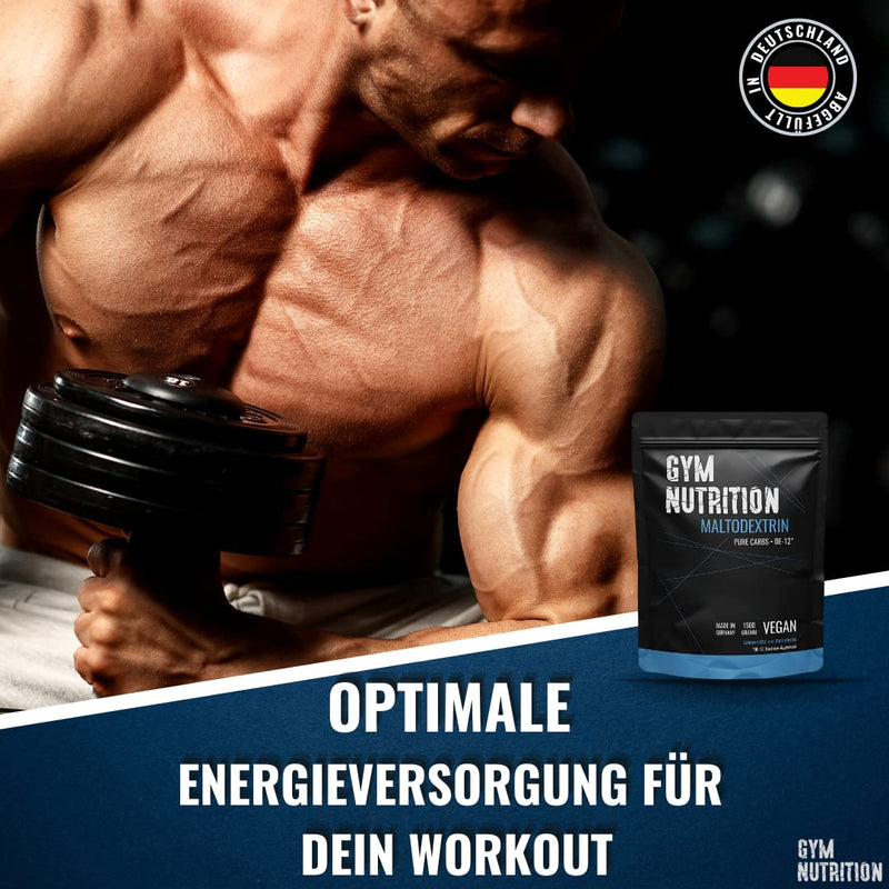 GYM-NUTRITION Hardcore Malto-dextrin | Fine carbohydrate powder | Popular with Fitness Powerlifing & Bodybuilding | Ideal for hardgainers | Bottled in Germany | Maltodextrin 12 | 1.5 kg bag 1.5 kg (pack of 1) - NewNest Australia