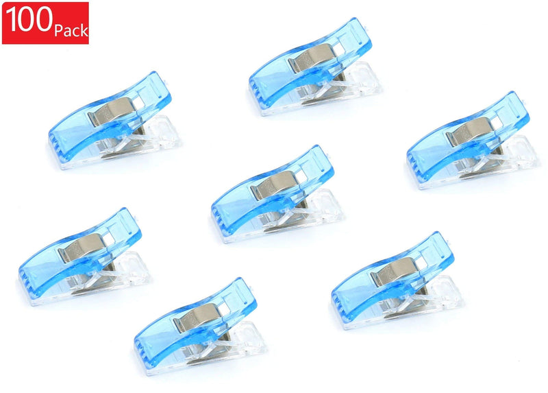 iExcell 100 Pcs Blue All Purpose Craft Clips - Best for Sewing Clips, Quilting Clips, Crafters, Crochet, Knitting - NewNest Australia