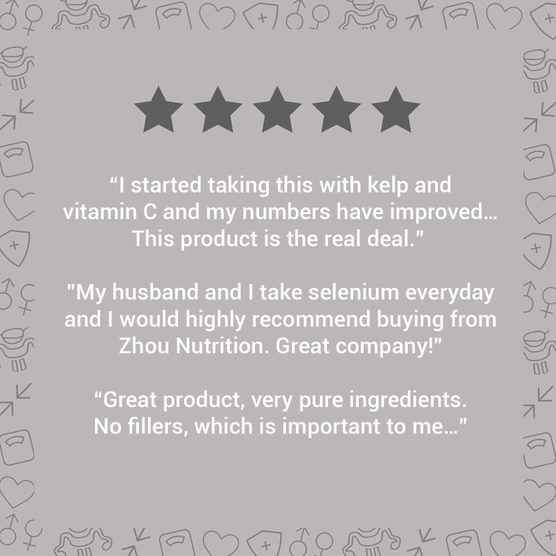 Zhou Selenium 200mcg | for Thyroid, Prostate and Heart Health | Essential Trace Mineral with Superior Absorption | No Yeast | 100 Veg Caps - NewNest Australia