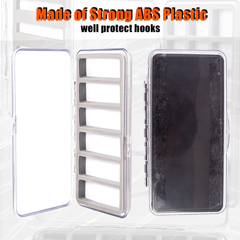 Maxcatch Super Slim Fly Boxes For Fly Fishing Flies Hooks Magnetic Pad Compartments Clear Lid Fishing Tackle Box (12 Comp) 12 Comp - NewNest Australia