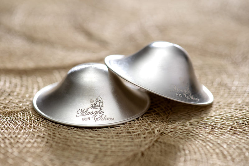 The Original Silver Nursing Cups - Nipple Shields for Nursing Newborn - Newborn Essentials Must Haves - Nipple Covers Breastfeeding - 925 Silver (2 Count (Pack of 1)) 2 Count (Pack of 1) - NewNest Australia