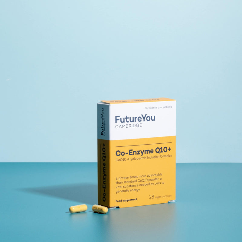 Co-Enzyme Q10+ 250mg Cyclodextrin Inclusion Complex - High Strength, Easy-to-Absorb Formulation - Vegan Suitable CoQ10 Supplement - 28 Day Supply - Developed by FutureYou Cambridge, UK - NewNest Australia