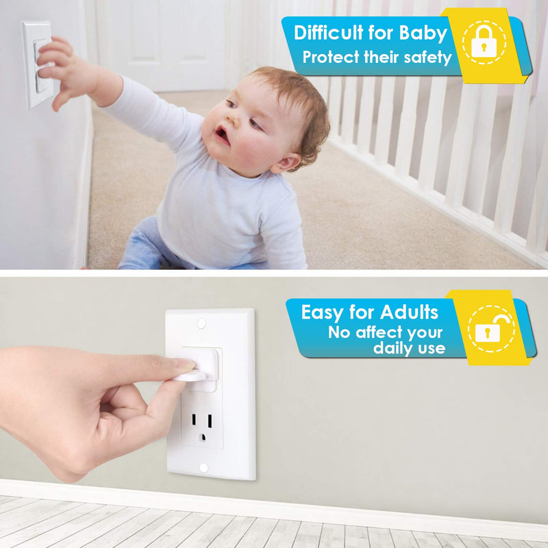 Outlet Covers Babepai 38-Pack White Child Proof Electrical Protector Safety Improved Baby Safety Plug Covers A-White 38Pack - NewNest Australia