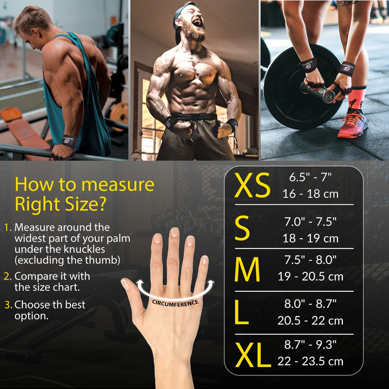 Glaring Way Neoprene Padded Weight Lifting Gloves for Men and Women - Ventilated Wrist Wrap Gloves for Athletes Gym Sessions Cycling Tracking & Sports with Full Palm Protection and Wrist Support Large - NewNest Australia