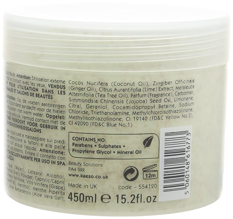 Kaeso Lime and Ginger Tingle Foot Scrub 450 ml - NewNest Australia