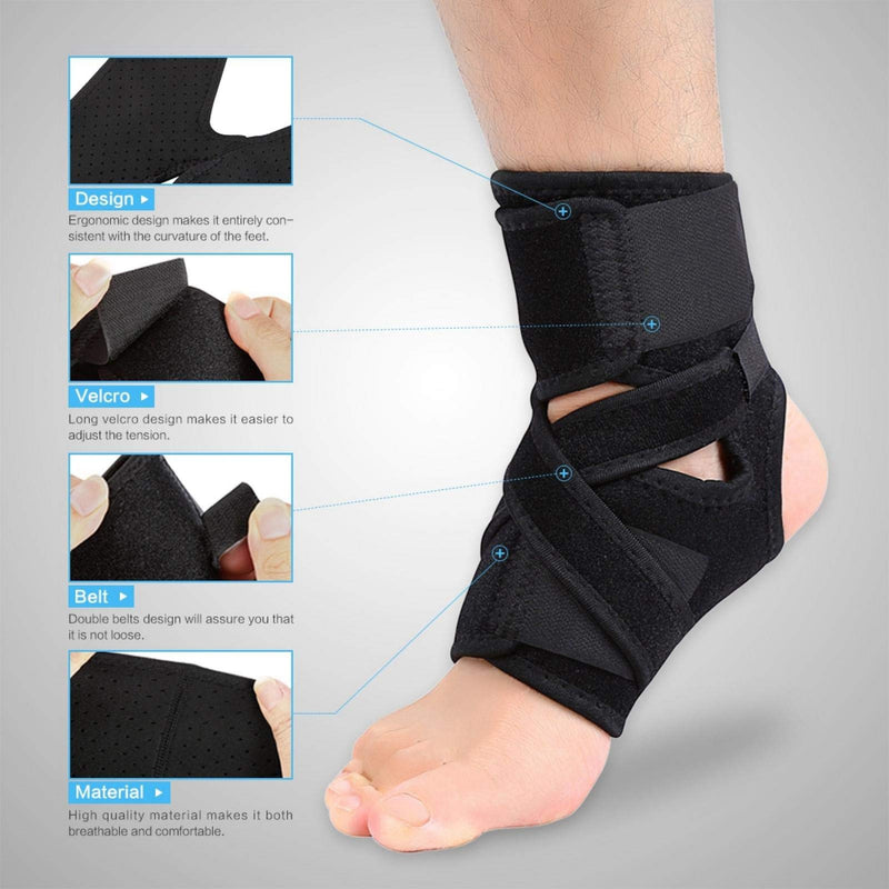 Ankle Brace, Breathable Adjustable Compression Foot Drop Ankle Brace Support Stabilizer - Fix and Protect the Ankle - Helps Recover from Ankle Sprain Strain Arthritis Achilles Pain - NewNest Australia