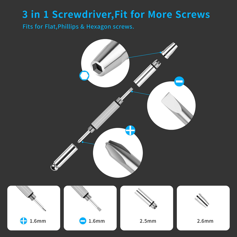 Upgrade Version Magnetic Eye Glass Repairing Kit, Eyeglass Repair Tool Kit with Compact Screw Box Include Nose Pads, Precision Screwdriver Set, Screws, Tweezer for Eyeglass, Sunglass, Spectacles Watch - NewNest Australia