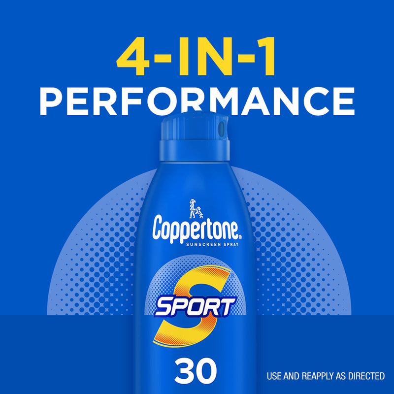 Coppertone SPORT Continuous Sunscreen Spray Broad Spectrum SPF 30 (5.5 Ounce per Bottle, Pack of 2) (Packaging may vary) - NewNest Australia