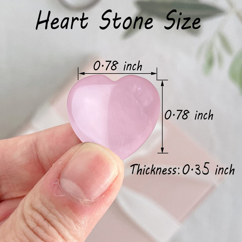 XIANNVXI 10Pcs Rose Quartz Natural Healing Crystals Heart Stones Set Polished Love Palm Pocket Stones Gemstones for Reiki Decor Crystal Beginners Mothers Day Gifts Pink - Rose Quartz - NewNest Australia