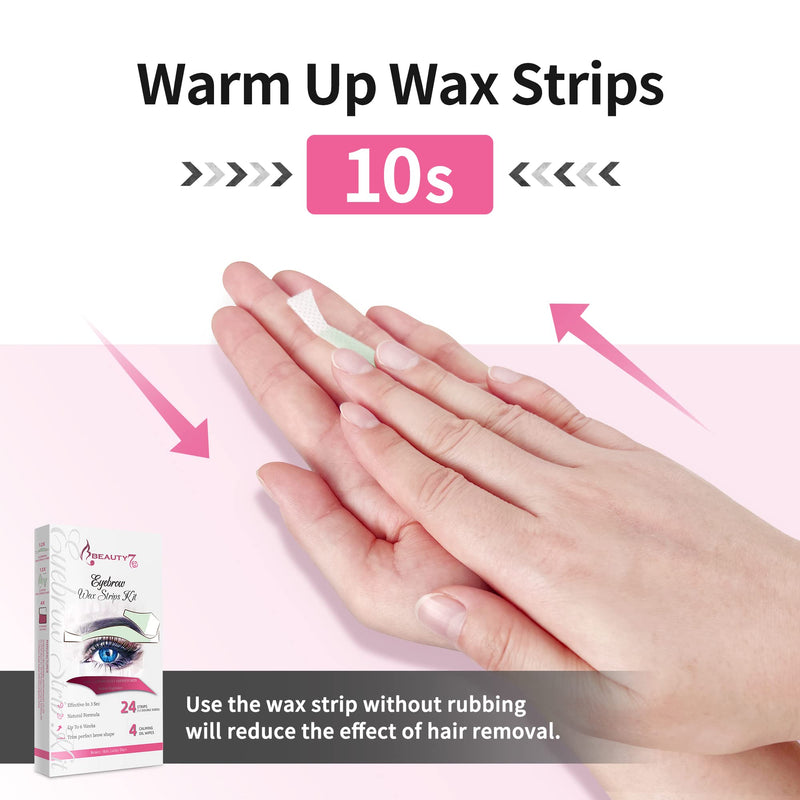 Beauty7 Wax Strips Cold Wax Hair Removal Strips Eyebrows Cold Wax Strips Precise And Quick Low Irritation & Painless Removal Strips For The Perfect Natural Eyebrow Shape - NewNest Australia